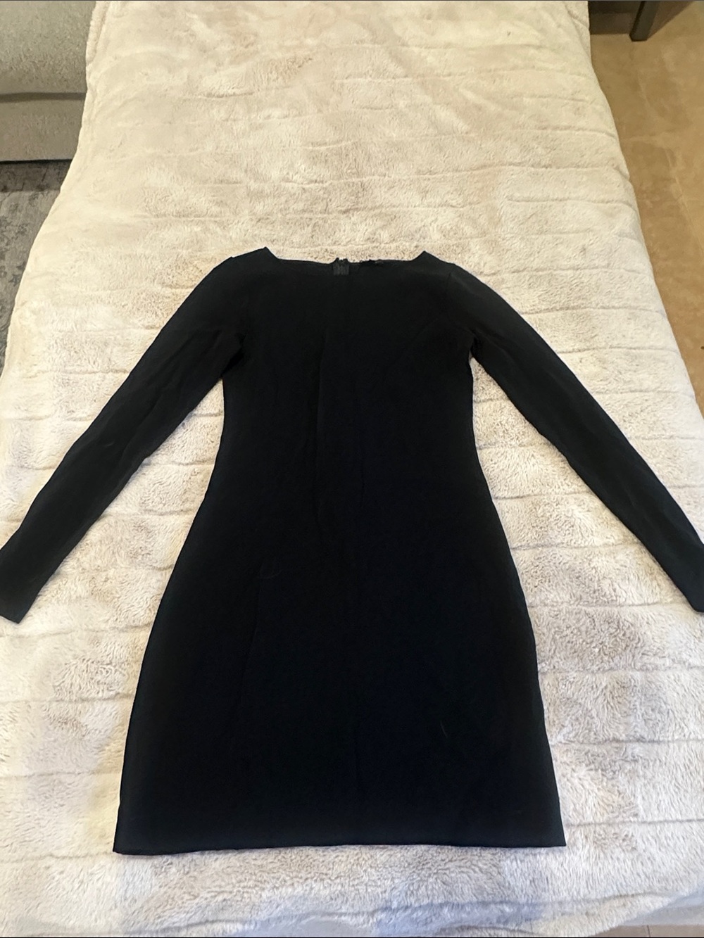 Theory Black Long Sleeve Sheath Dress